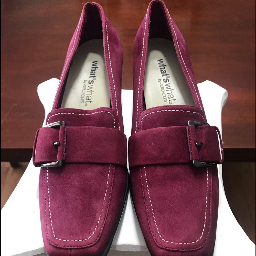 Burgundy shoes